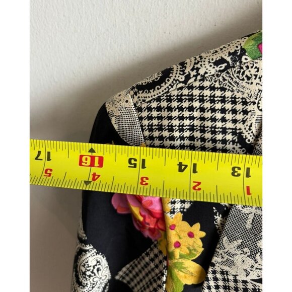 Richie Freeman Womens Vintage 100% Silk Double-Breasted Floral Blazer Sz 10 - Picture 7 of 12